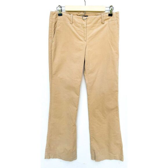 Theory Light Tan Velvet Flare Pants - Picture 1 of 7